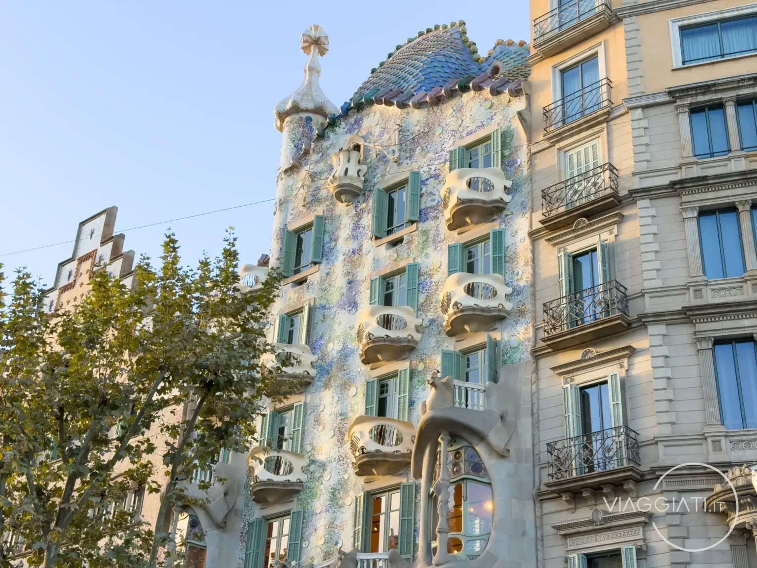 Esterno di Casa Batlló sul Passeig de Gràcia