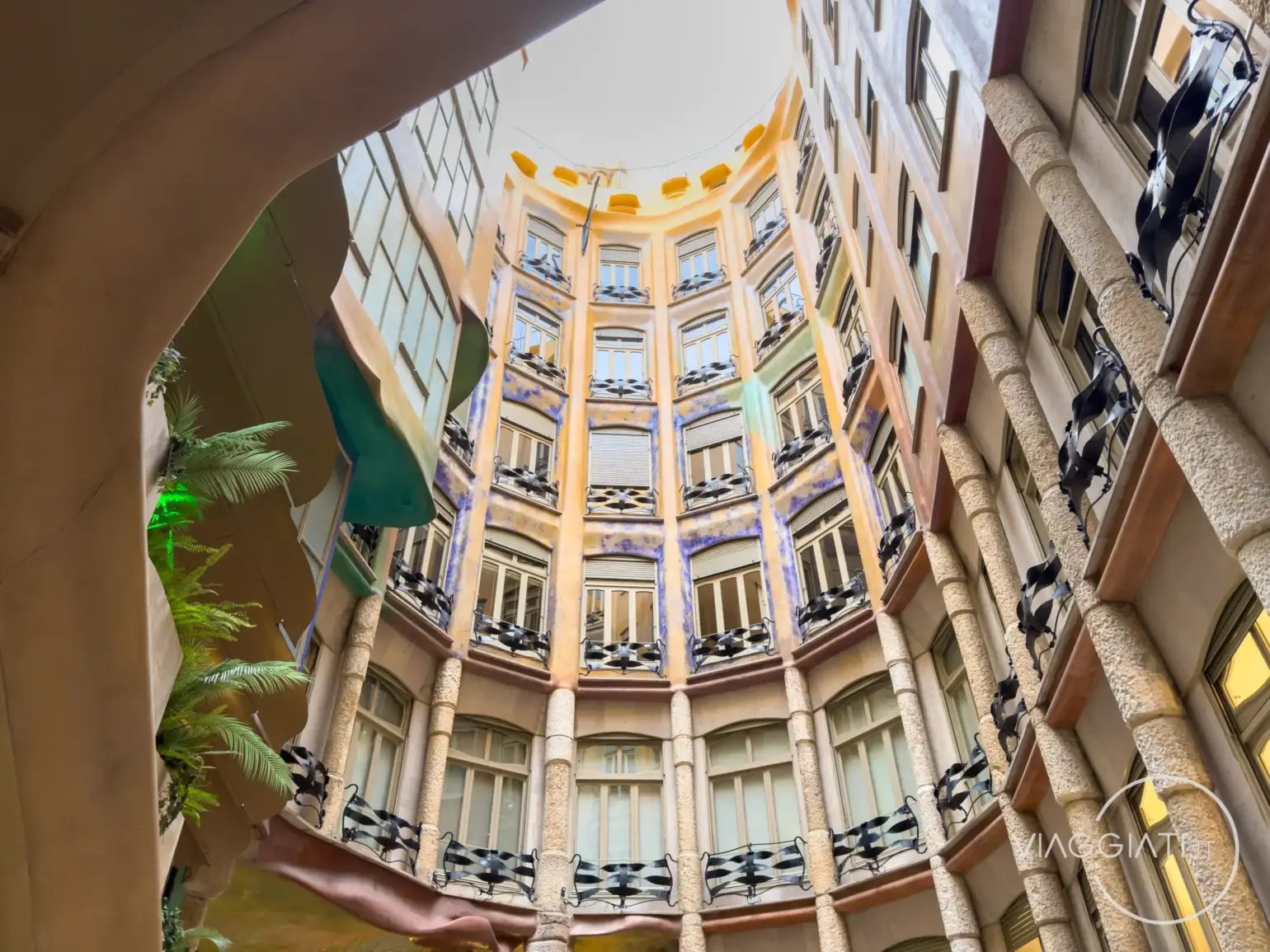 Interno della Pedrera o Casa Milà a Barcellona