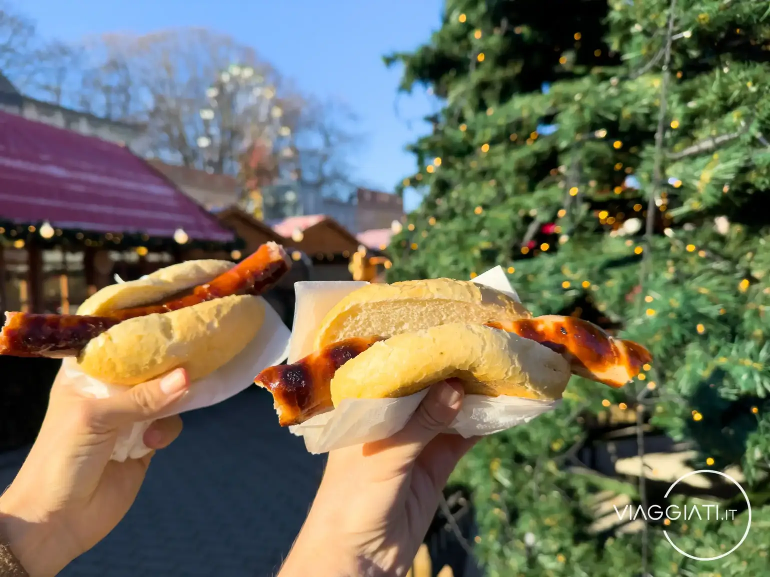 Bratwurst nei mercatini di Natale di Berlino