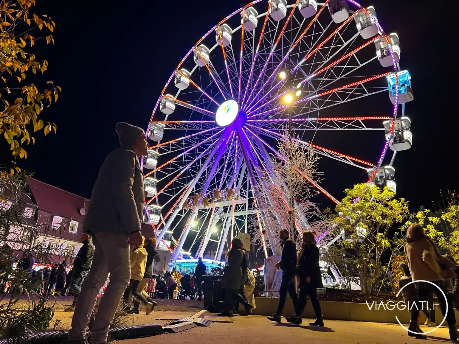 Ruota panoramica di Colmar a Natale