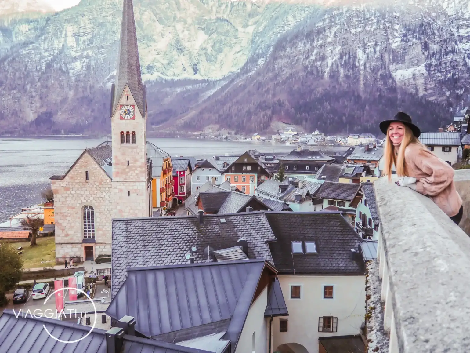 Vista dalla Chiesa cattolica di Hallstatt (Pfarrkirche Mariä Himmelfahrt)