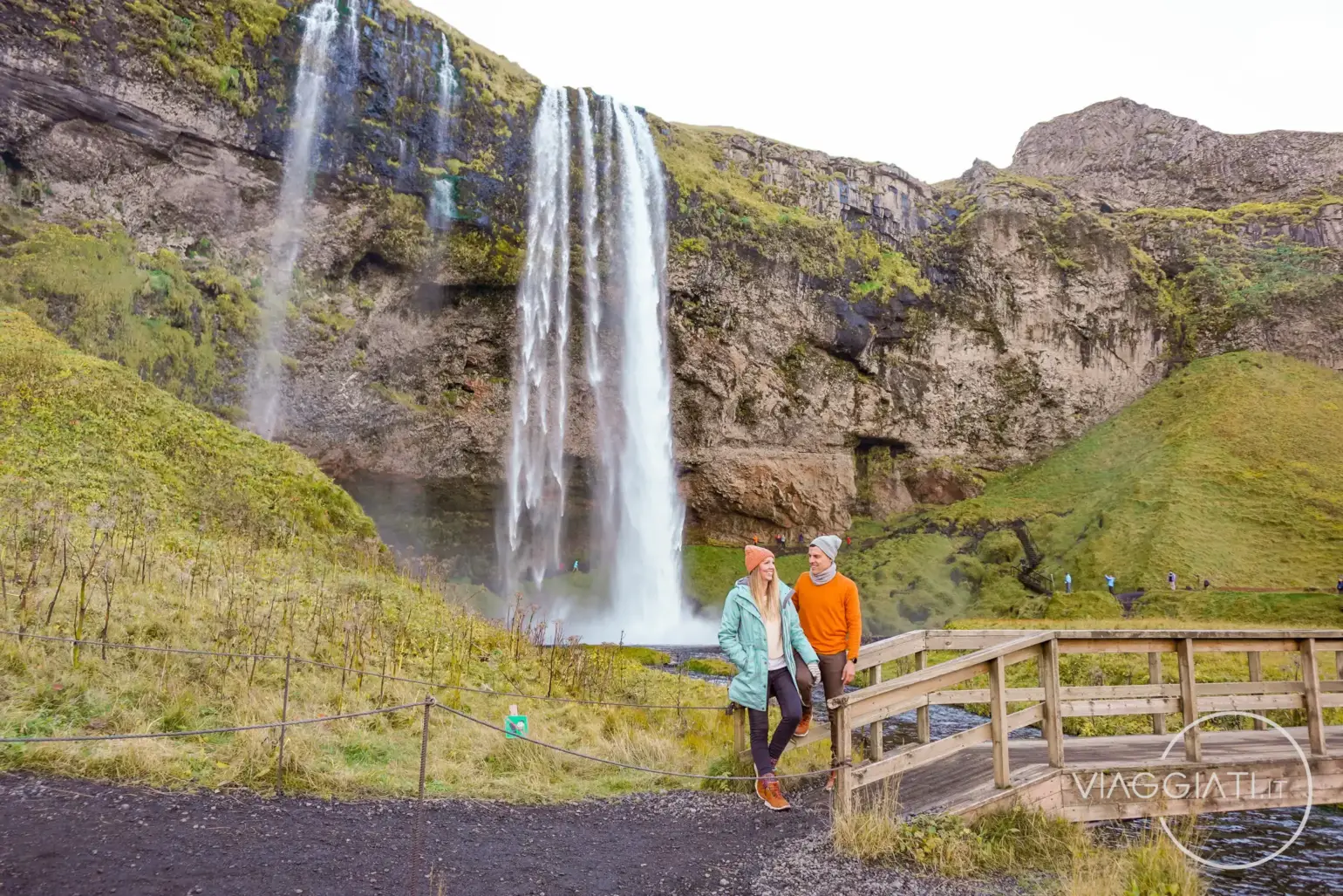 Cascata Seljalandsfoss nel nostro secondo viaggio in Islanda con meno neve