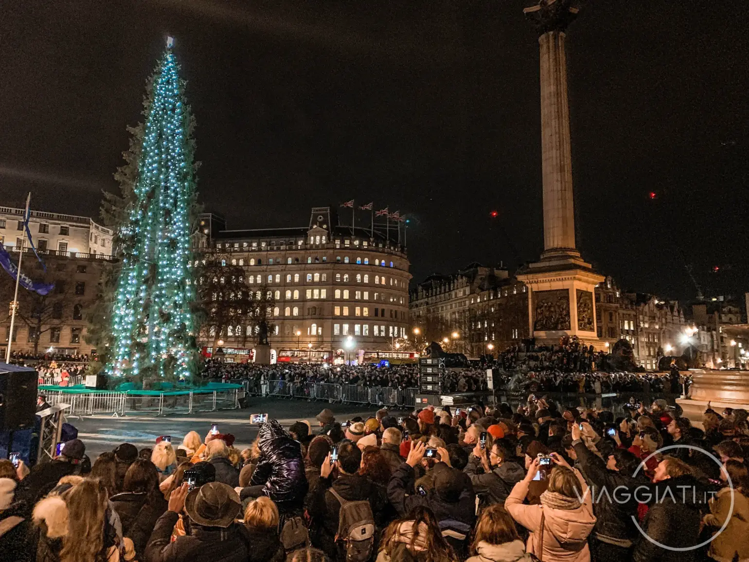 Trafalgar Square a Natale
