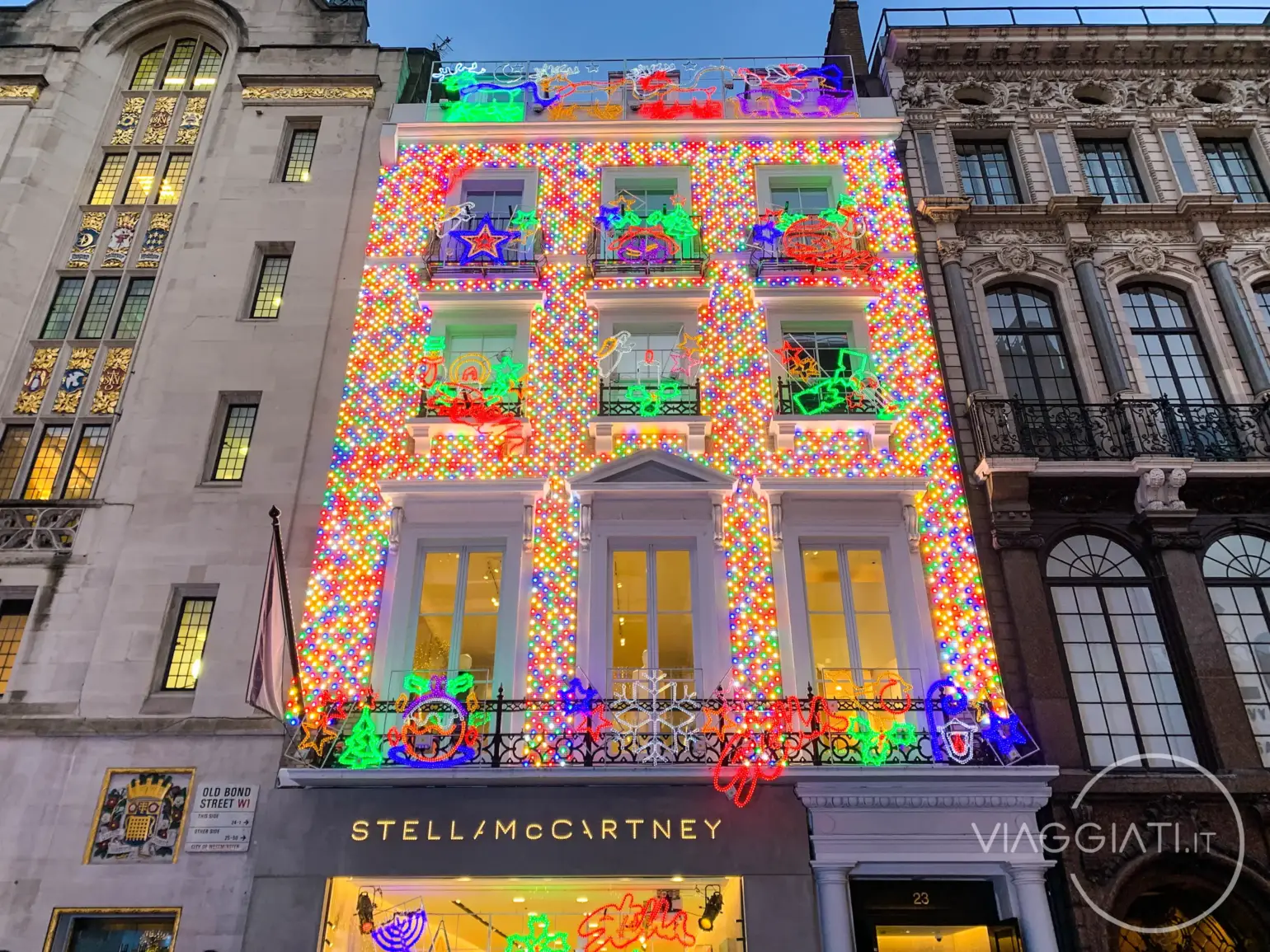 Decorazioni di Natale in Old Bond Street, Londra