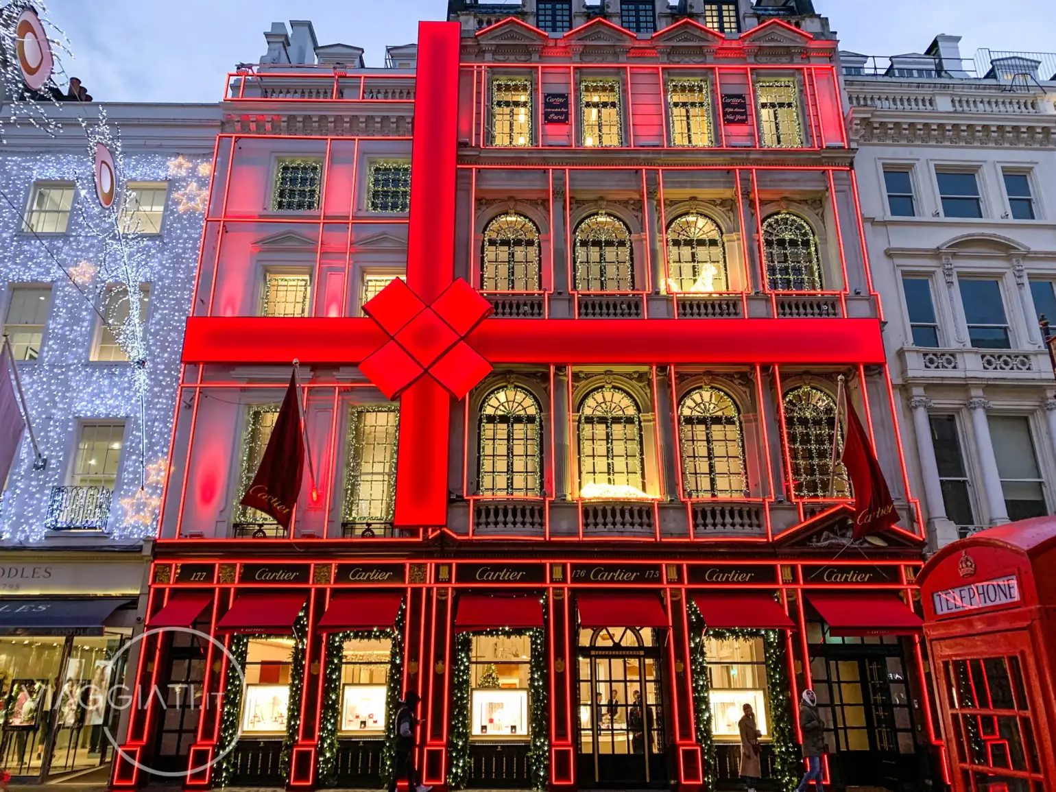 Decorazioni di Natale in Old Bond Street, Londra