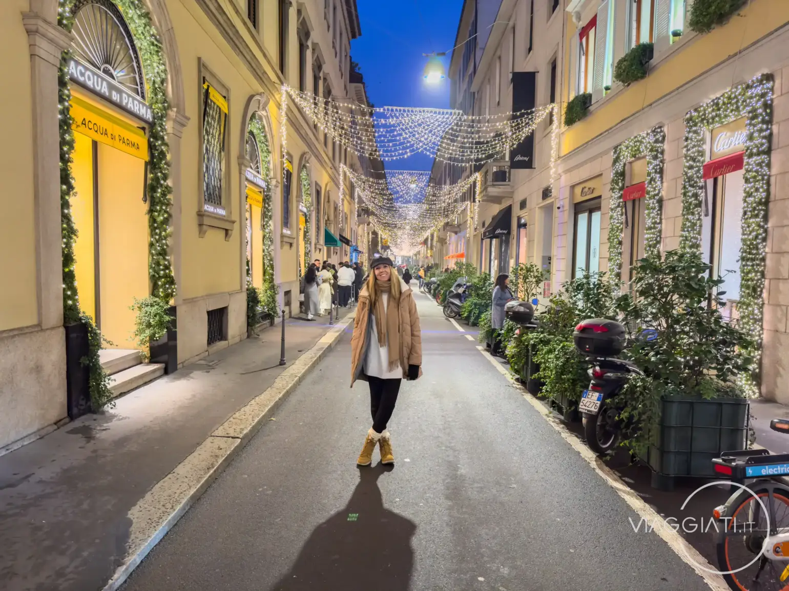 Quadrilatero della Moda durante il Natale a Milano