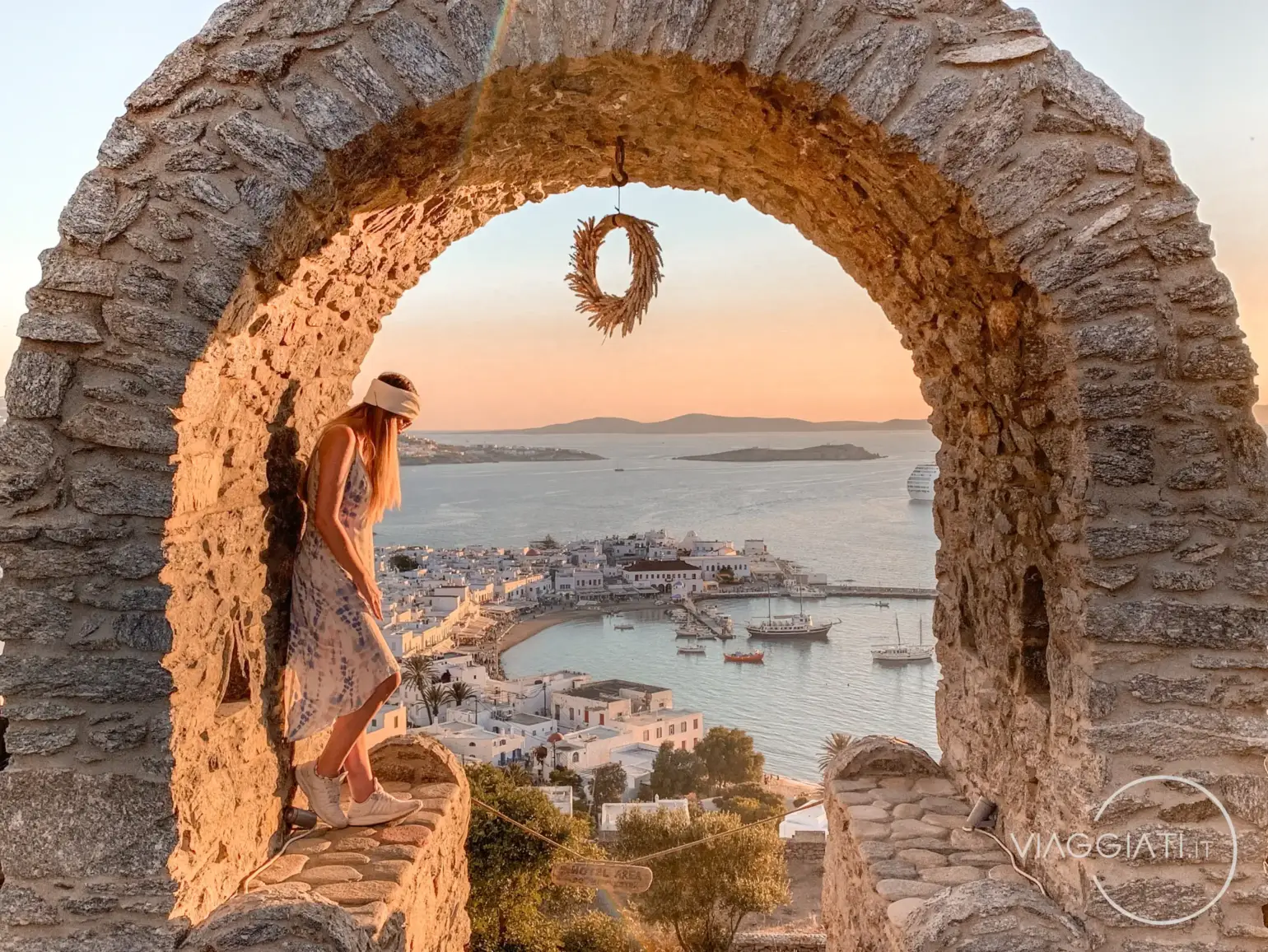 Tramonto dalla terrazza 180 Degrees Sunset Bar | Luoghi da vedere a Mykonos in 3 giorni