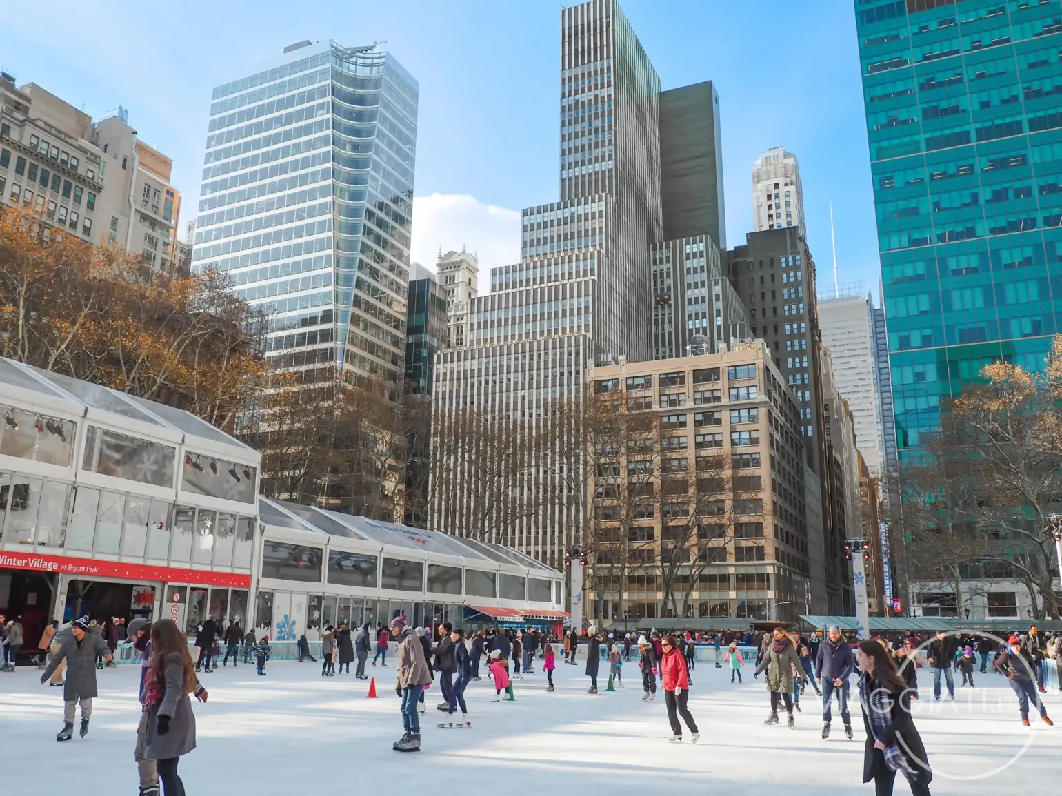 Pista di pattinaggio di Bryant Park | New York a Natale