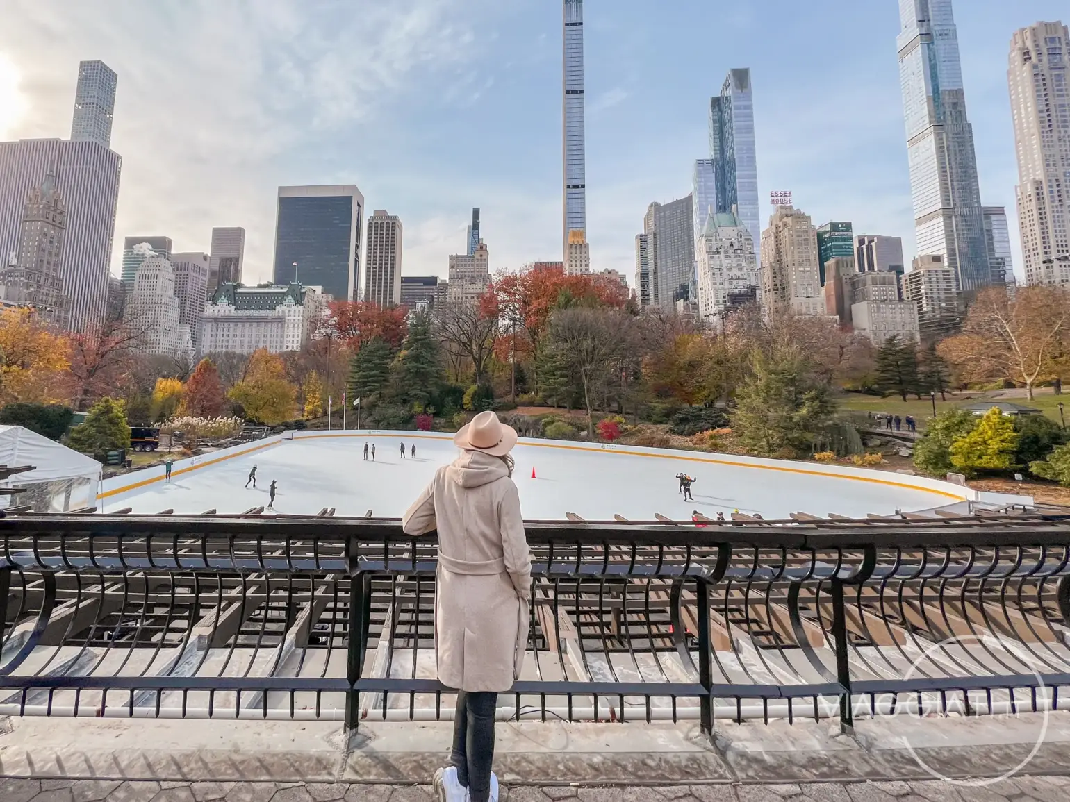 Pista di pattinaggio di Central Park a New York