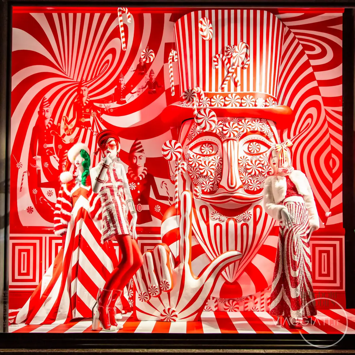 Vetrina di Bergdorf Goodman a Natale