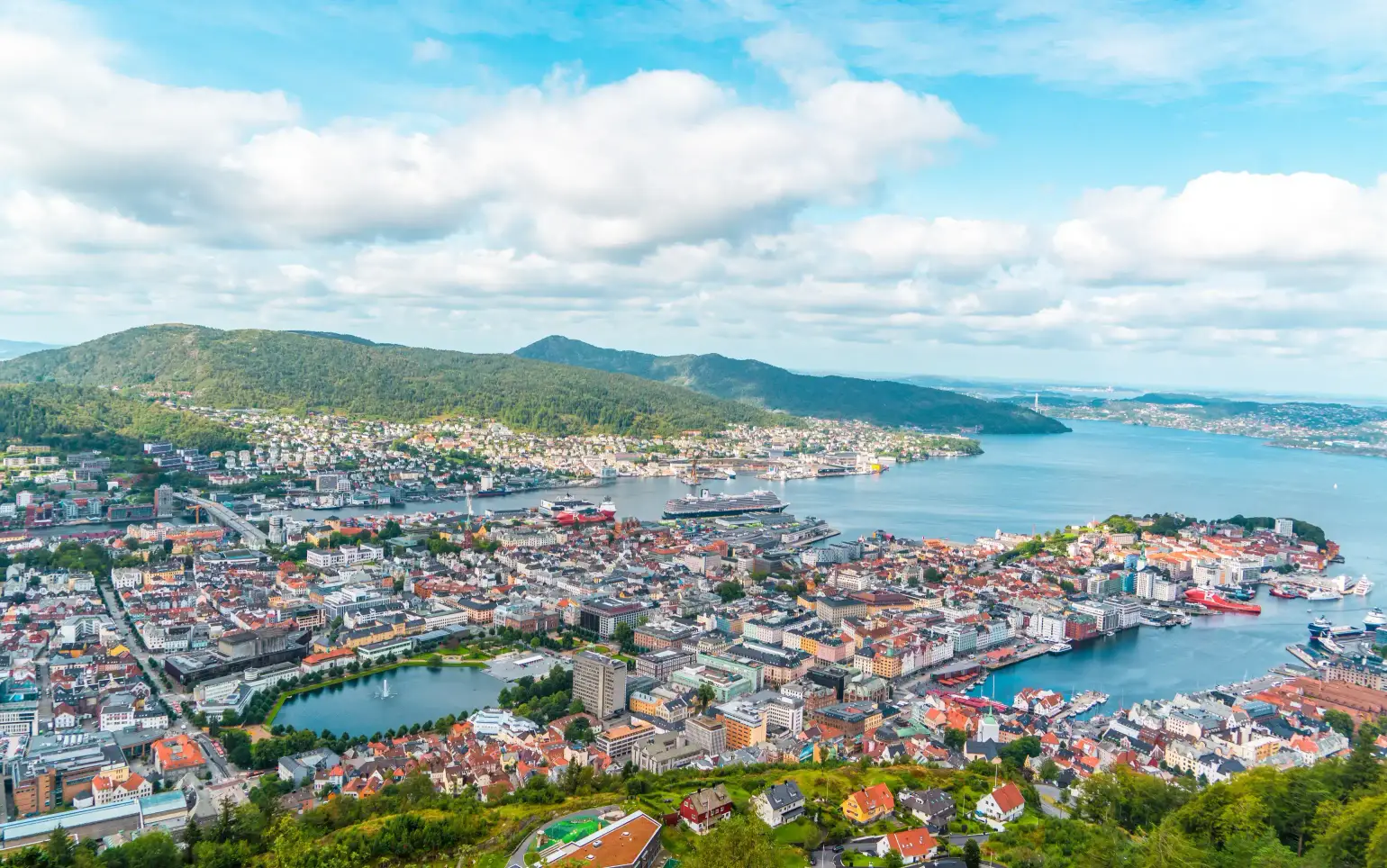Salire sul Monte Fløyen a Bergen