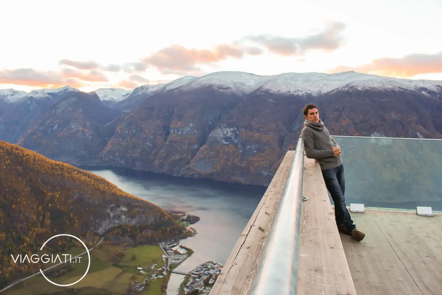 Sognefjord dal punto panoramico di Stegastein