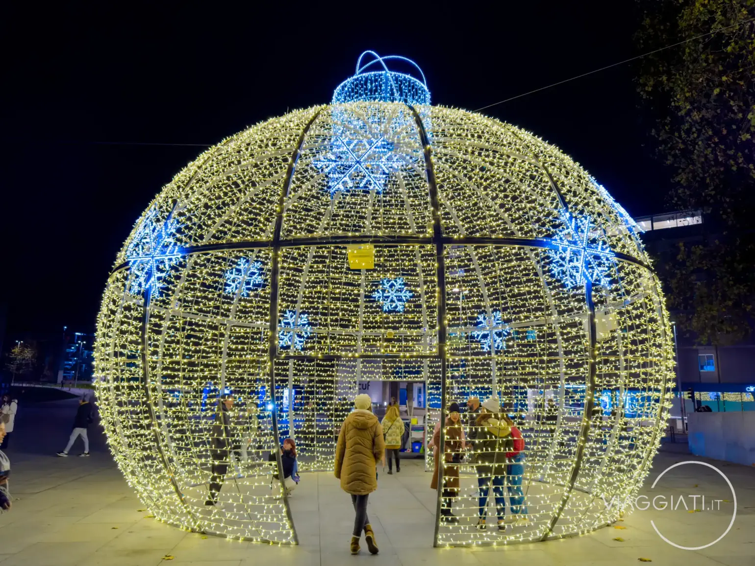 Luminarie natalizie a Porto