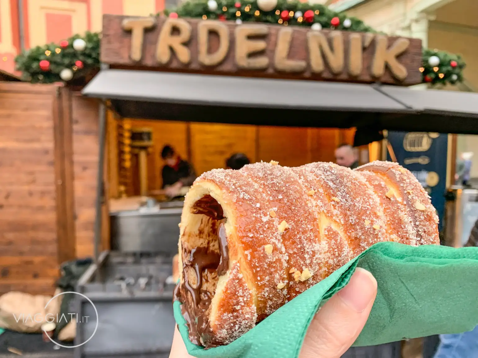 Trdelnik nei mercatini di Praga a Natale