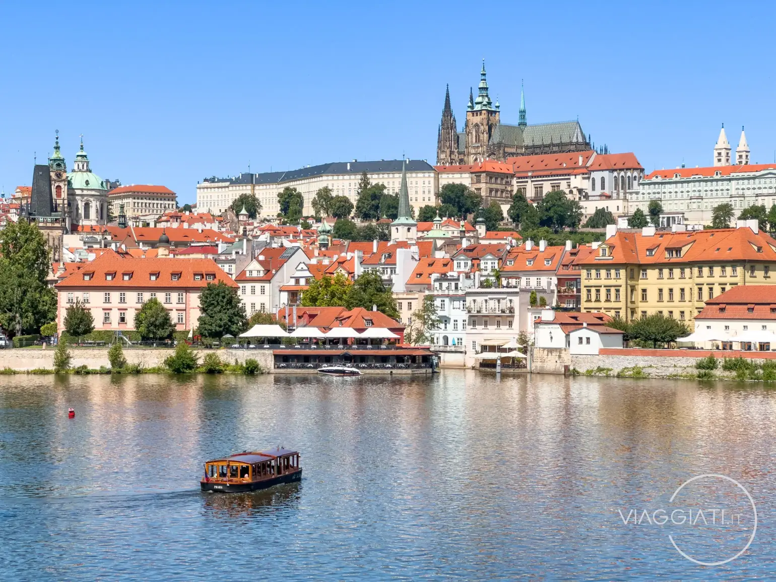 Vedute del Castello di Praga dal Ponte Carlo