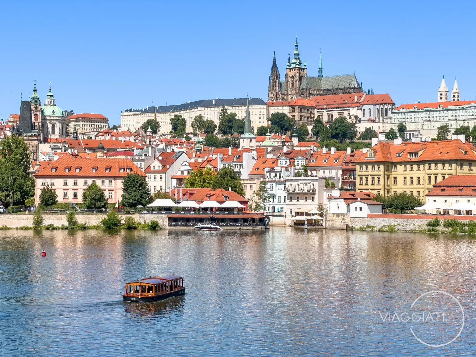 Vista sul Castello di Praga dal Ponte Carlo