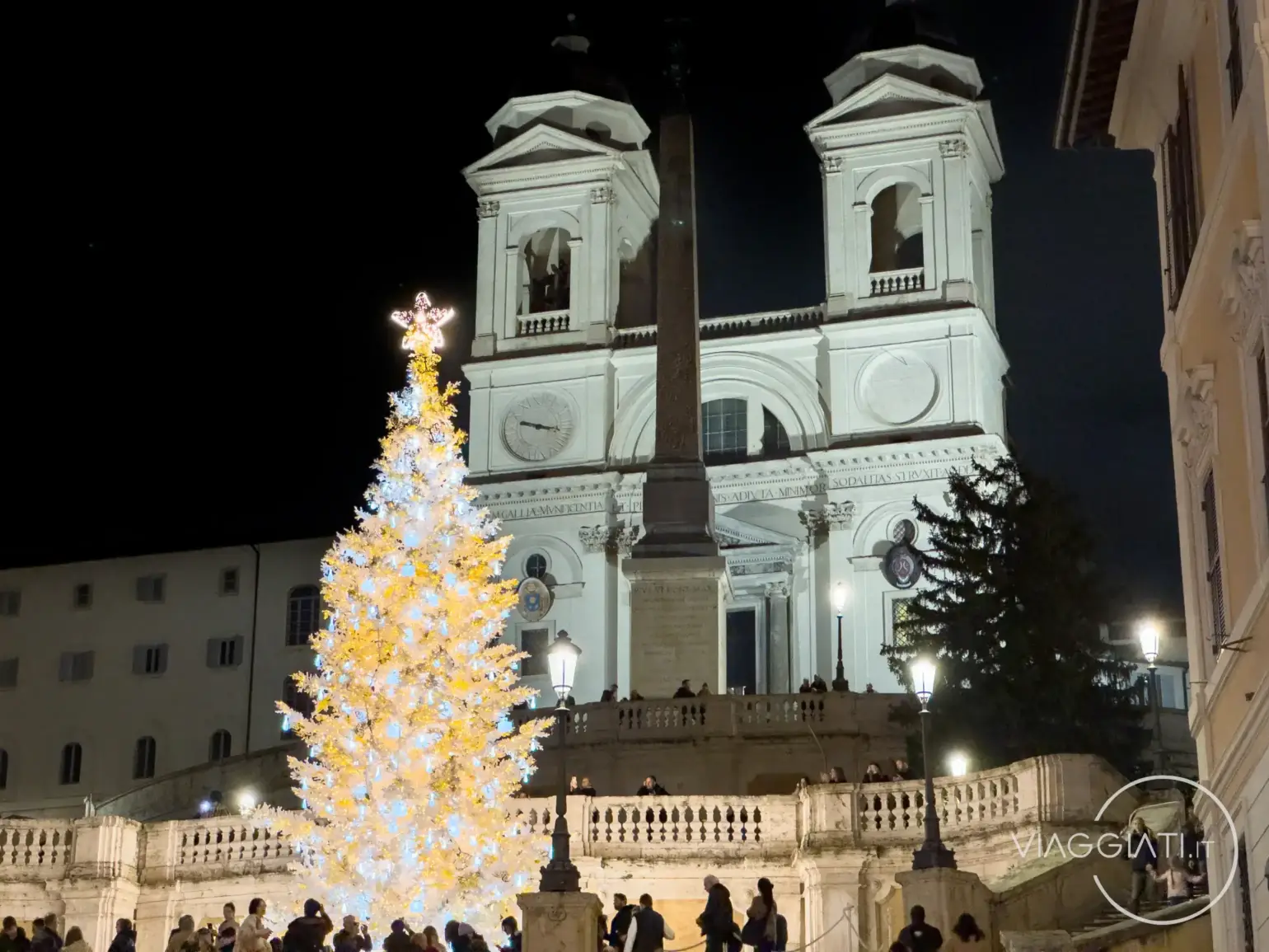 Albero di Natale in Piazza di Spagna a Roma