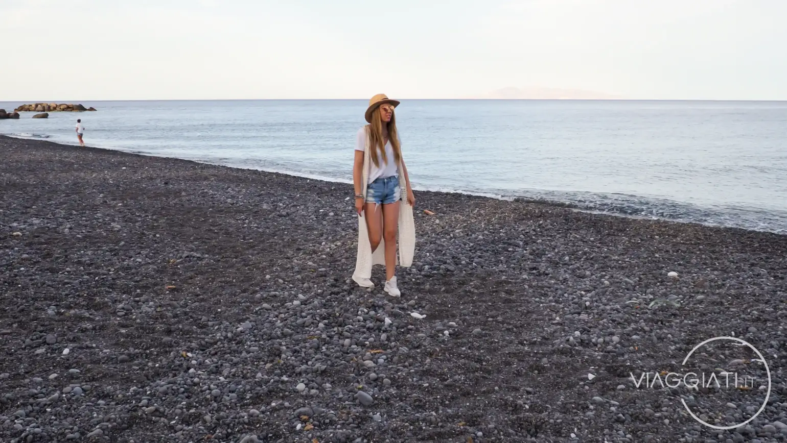Spiaggia di Perissa a Santorini