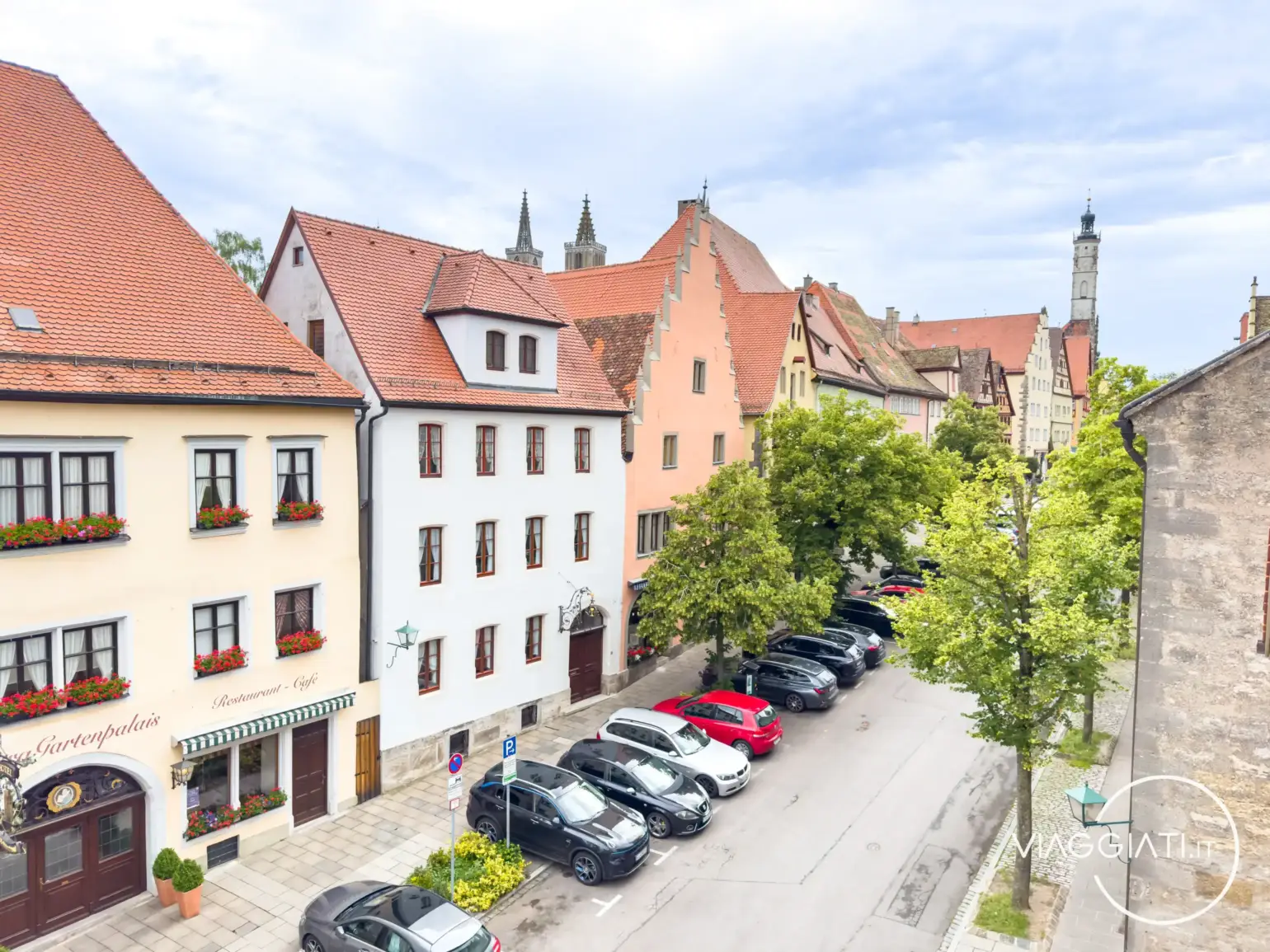 Vista dall'hotel Klosterstüble, il nostro alloggio a Rothenburg ob der Tauber