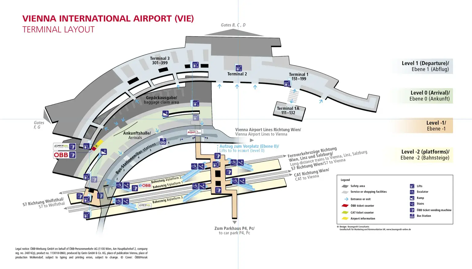Mappa dell'aeroporto di Vienna