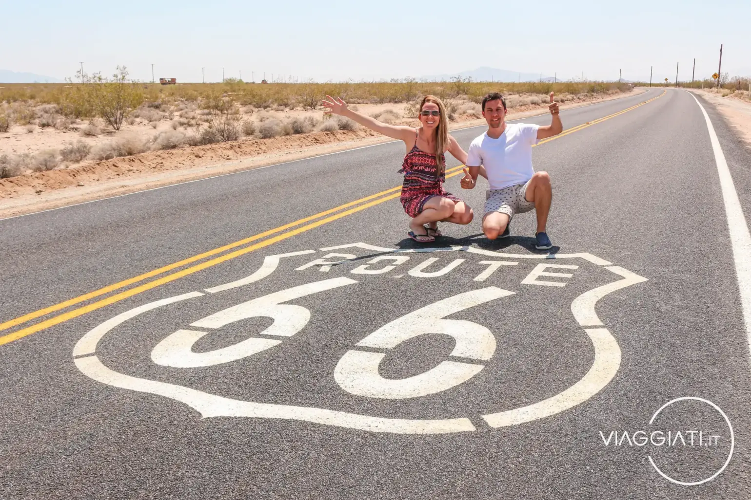 Tratto della Route 66 nella West Coast USA